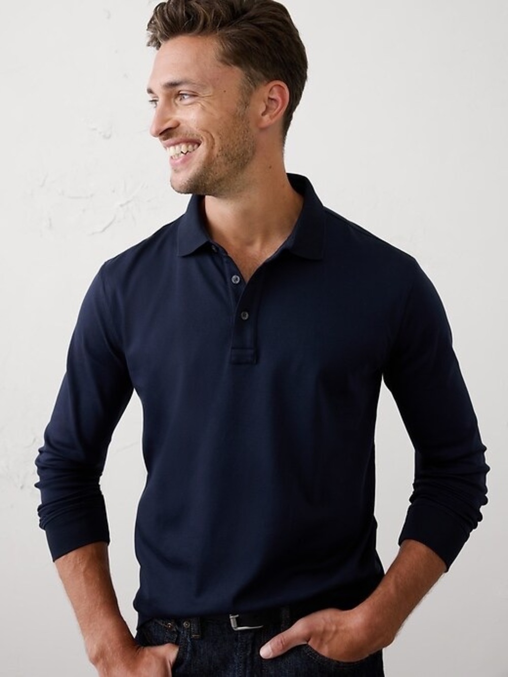 Banana Republic Men’s Luxe Touch Polo | M | Navy